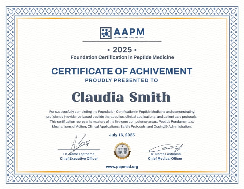 AAPM Certification Sample